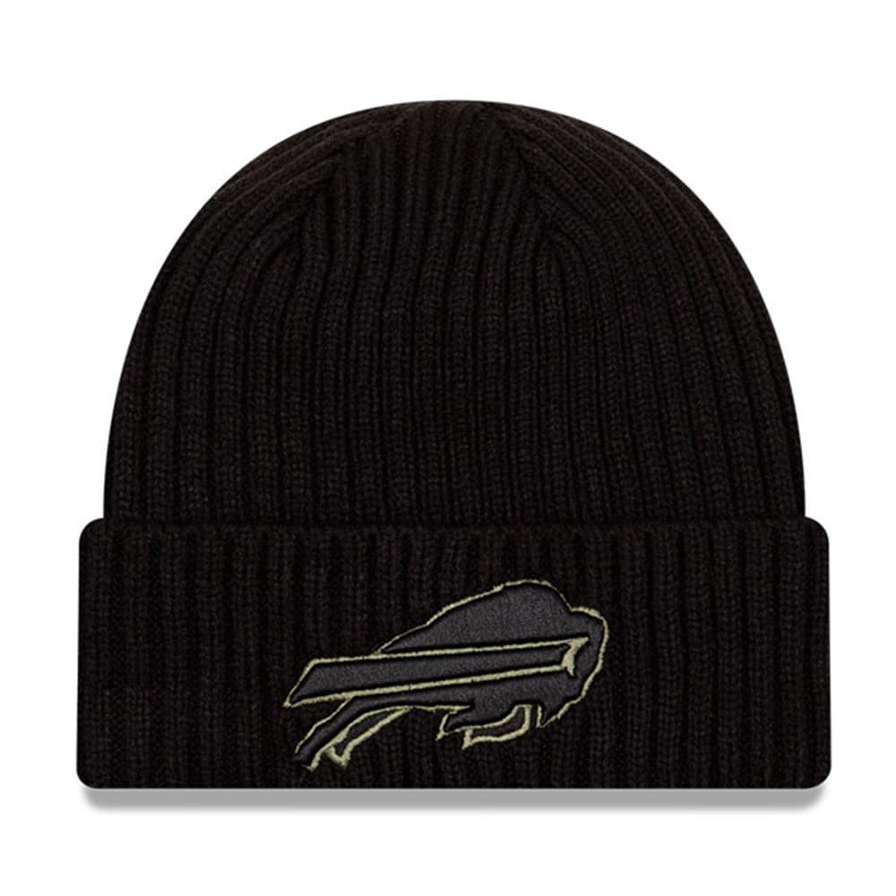 New Era Beanies Buffalo Bills New Era NFL 2020 Salute To Service Cuffed Knit Beanie - Black
