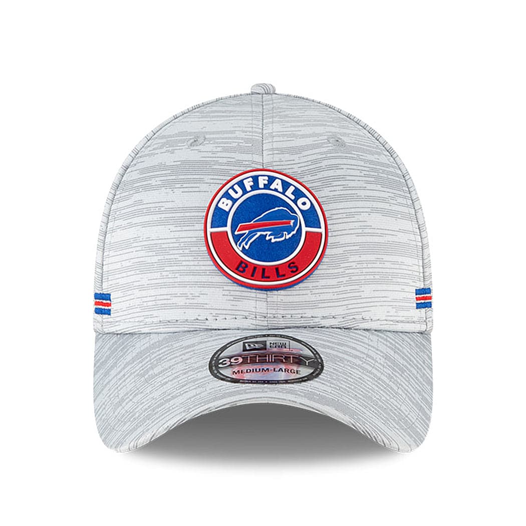 New Era Caps Buffalo Bills New Era NFL 2020 Sideline 39THIRTY Flex Fit Curve Hat - Grey