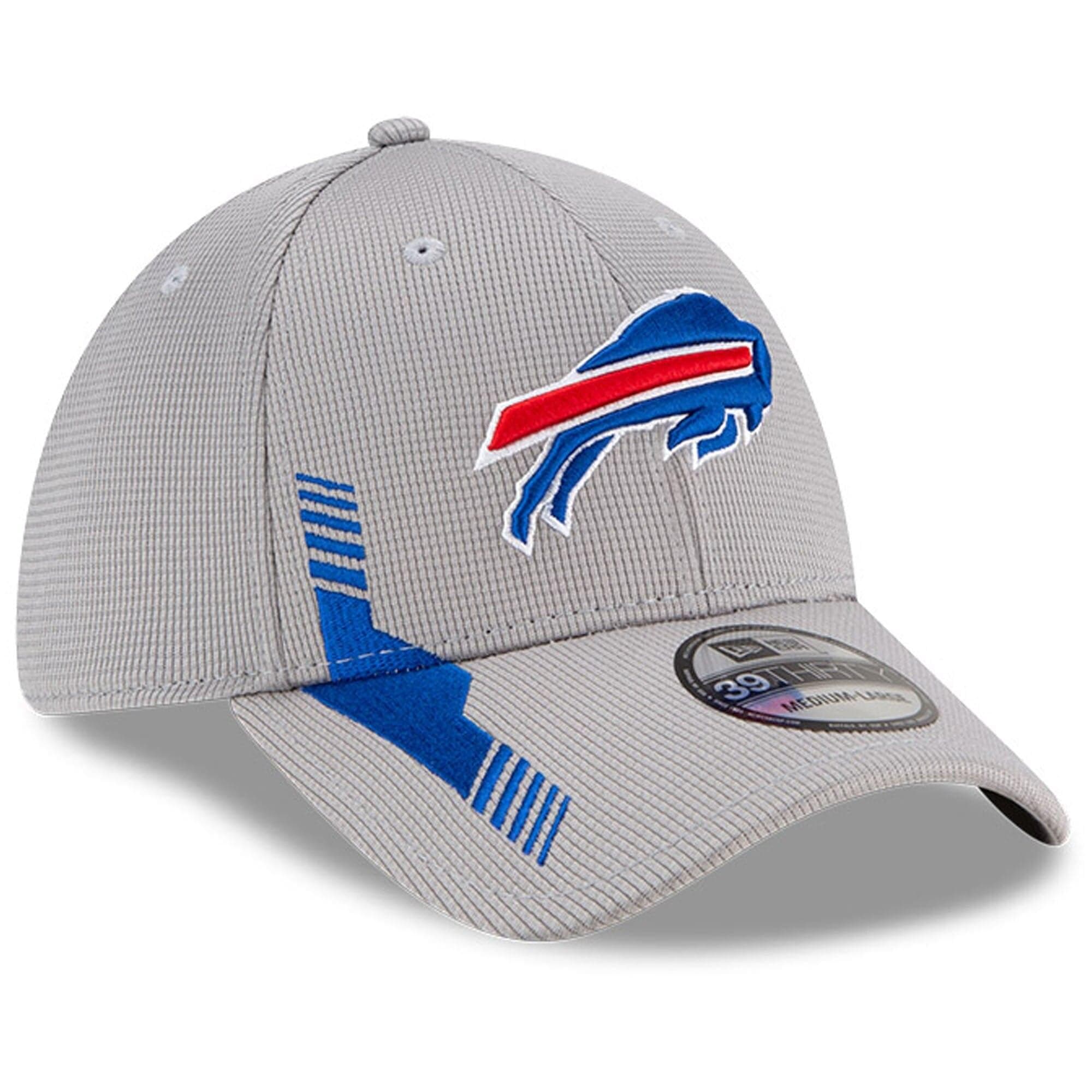 New Era Caps Buffalo Bills New Era NFL 2021 Sideline Home 39THIRTY Flex Fit Hat - Grey