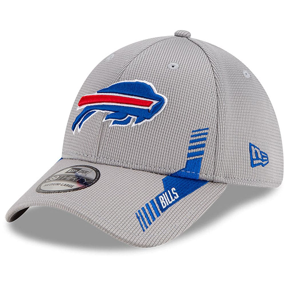 New Era Caps Buffalo Bills New Era NFL 2021 Sideline Home 39THIRTY Flex Fit Hat - Grey