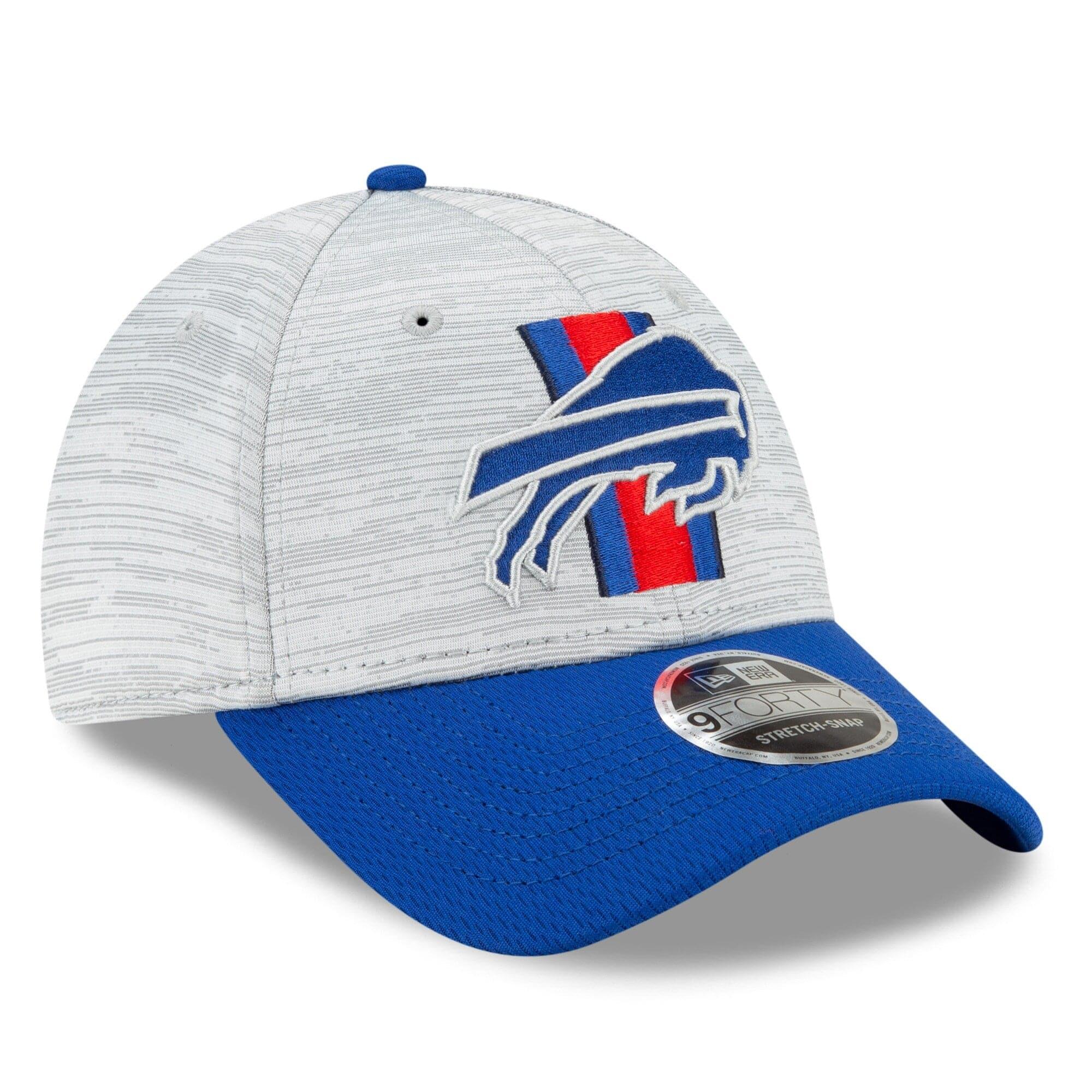 New Era Caps Buffalo Bills New Era NFL 2021 Training Camp 9FORTY Curve Stretch Snapback Hat - Grey