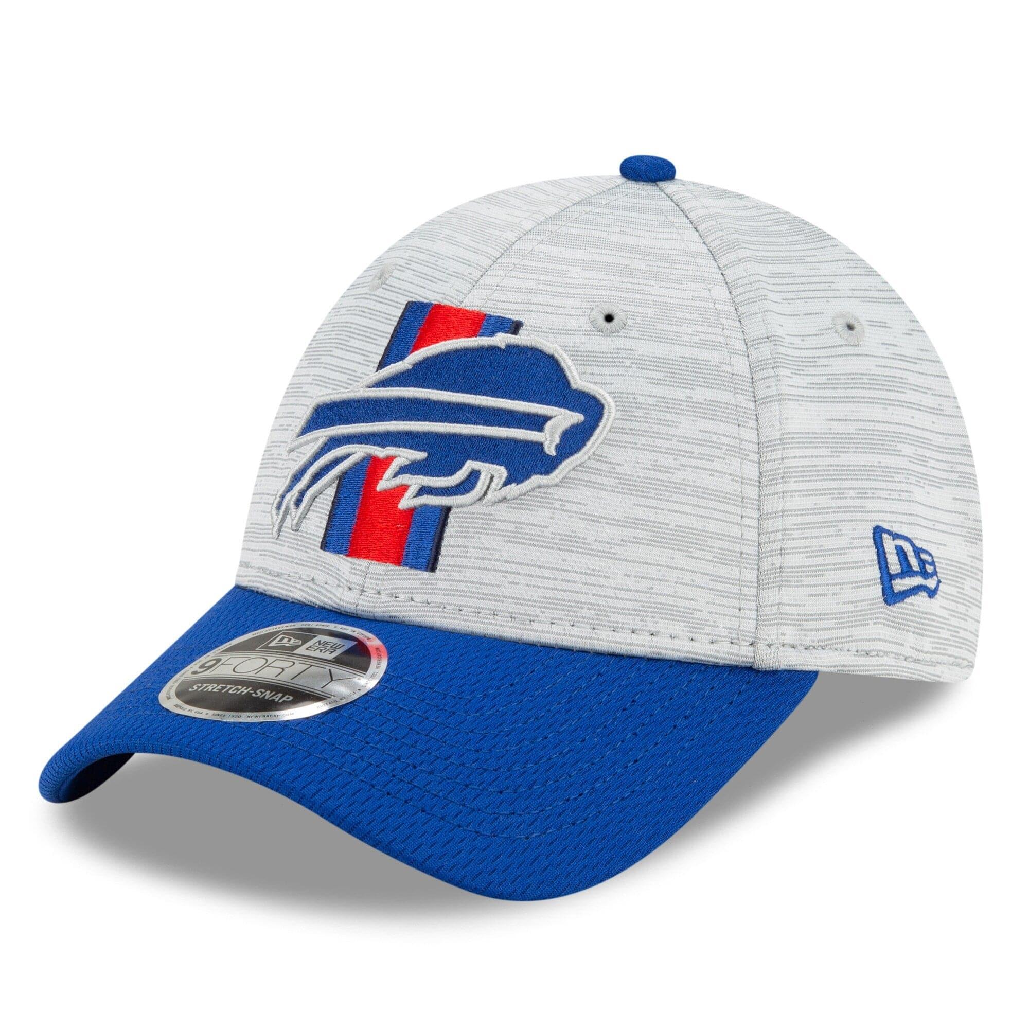 New Era Caps Buffalo Bills New Era NFL 2021 Training Camp 9FORTY Curve Stretch Snapback Hat - Grey