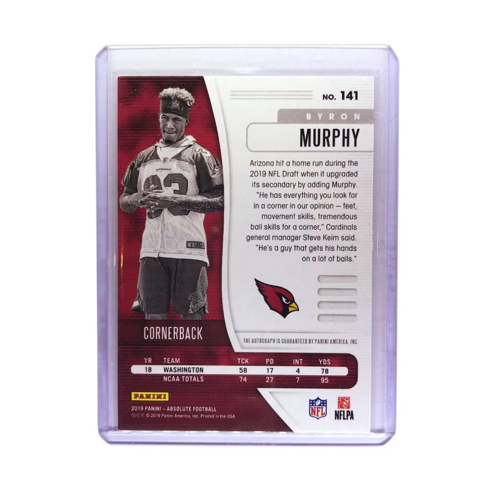Panini Cards Byron Murphy Arizona Cardinals 2019 Panini Absolute NFL Rookie Auto 63/75 Card