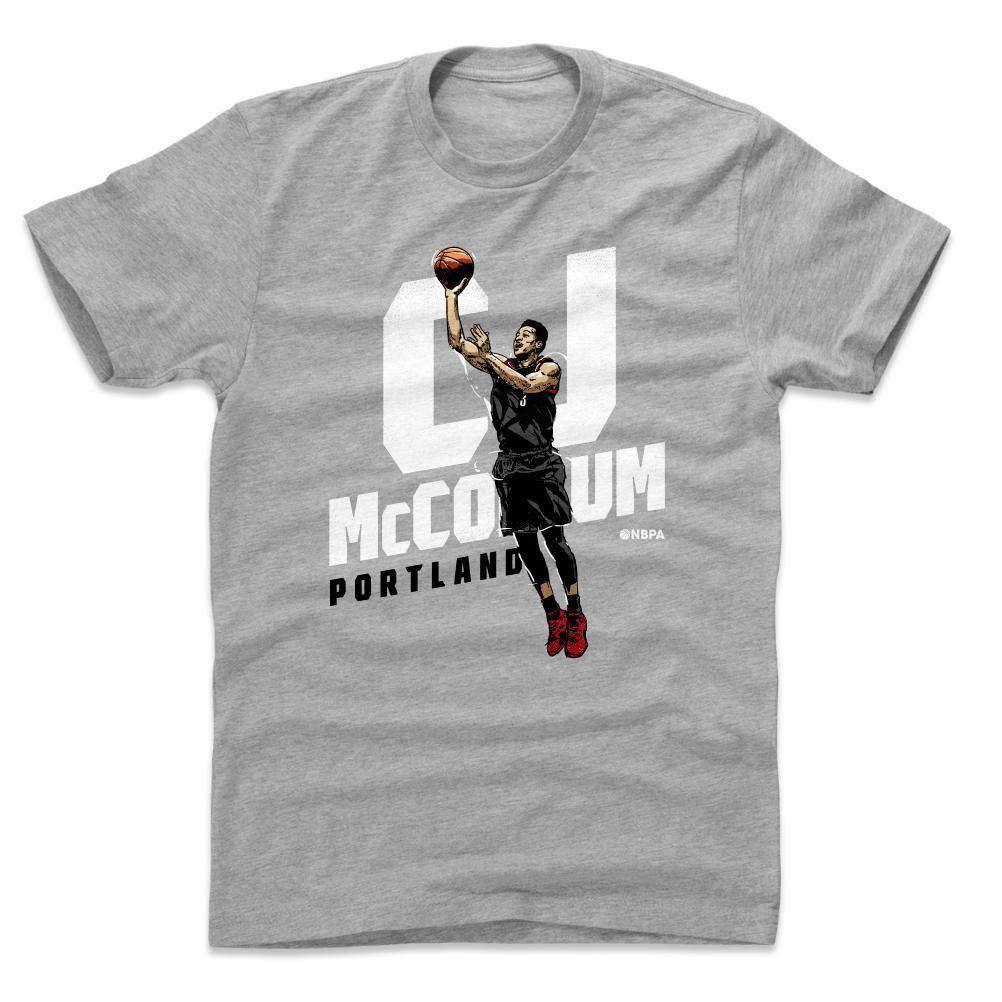 500 Level T-Shirts C.J. Mccollum Portland Trail Blazers 500 Level NBA Floater T-Shirt - Gray