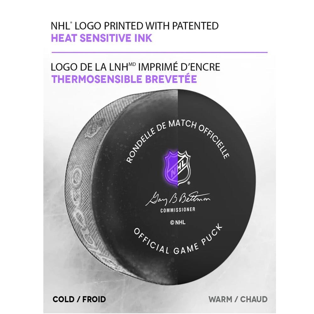Inglasco Pucks Calgary Flames Inglasco NHL Official Team Hockey Puck In Cube