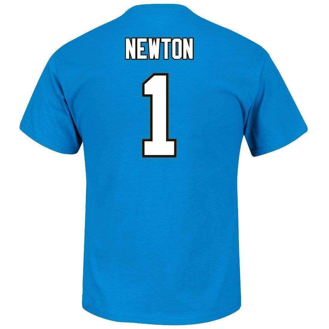 Majestic Athletic T-Shirts Cam Newton Carolina Panthers Majestic NFL Eligible Receiver T-Shirt - Blue