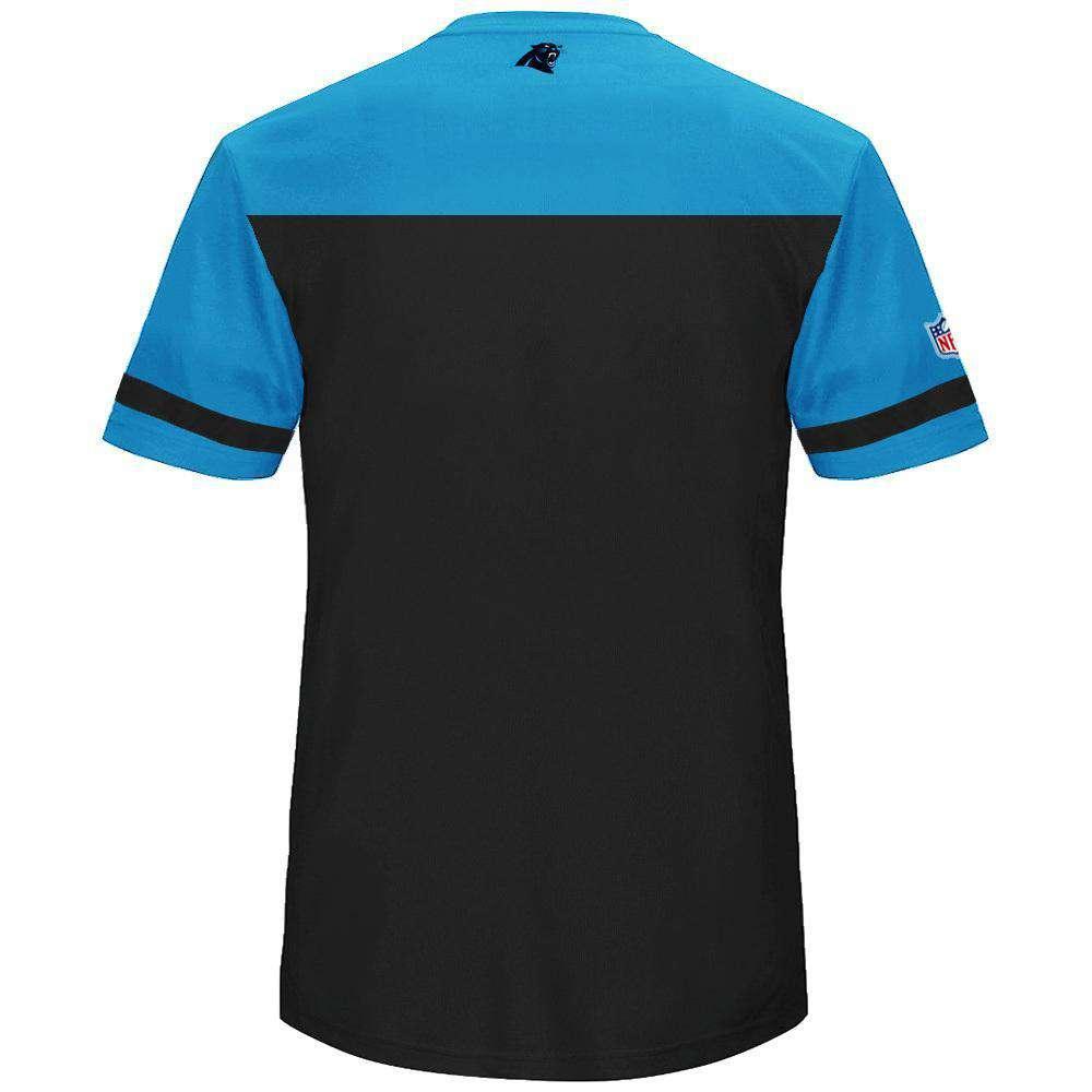 Majestic Athletic T-Shirts Carolina Panthers Majestic NFL Poly Mesh Jersey Shirt - Black