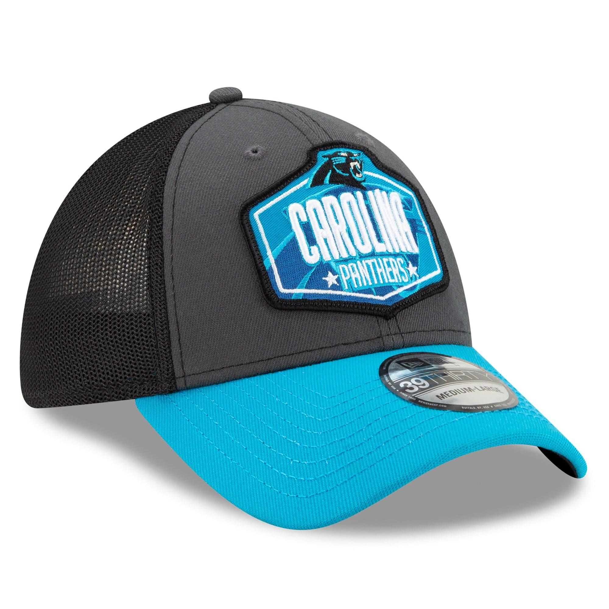 New Era Caps Carolina Panthers New Era 2021 NFL Draft 39THIRTY Flex Fit Curve Hat - Graphite