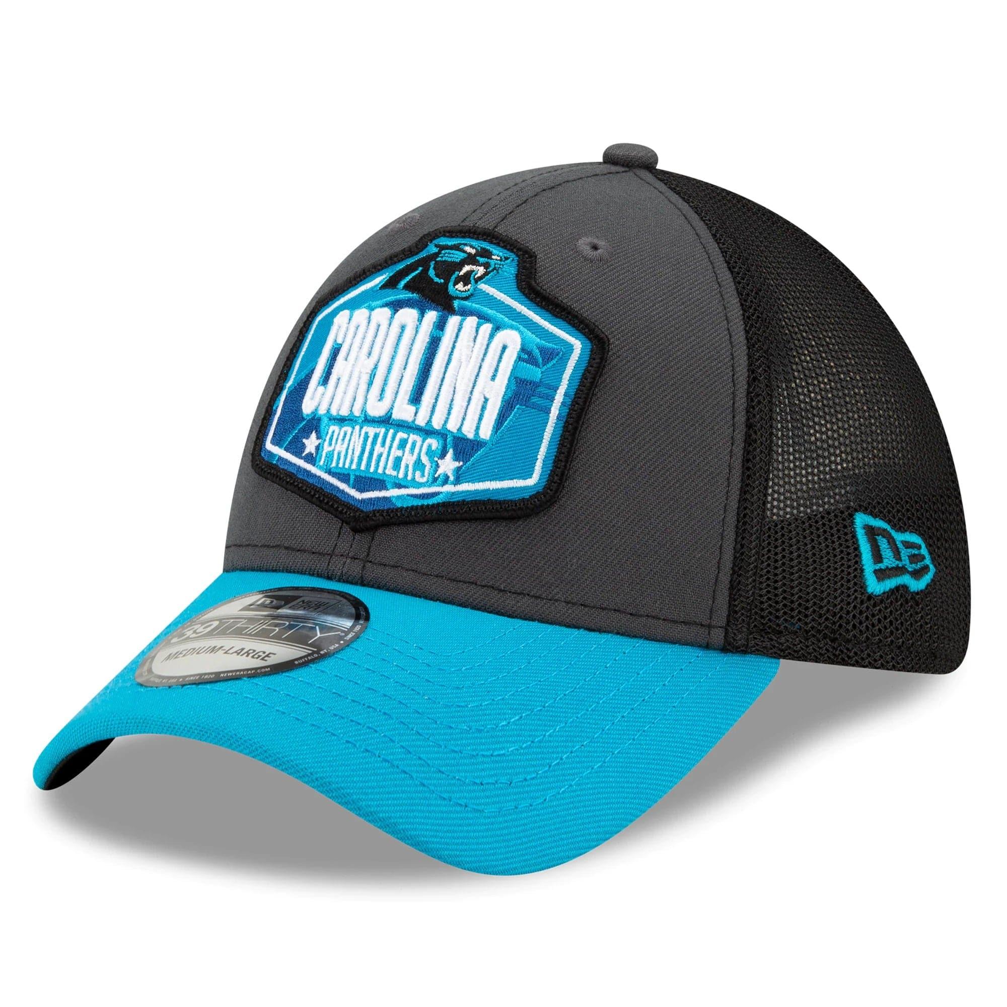 New Era Caps Carolina Panthers New Era 2021 NFL Draft 39THIRTY Flex Fit Curve Hat - Graphite