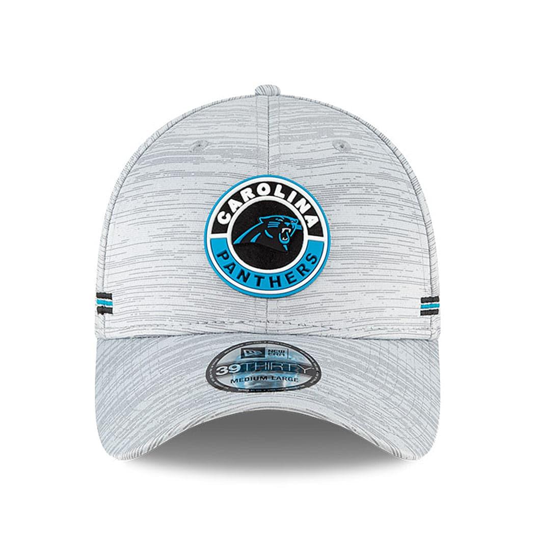 New Era Caps Carolina Panthers New Era NFL 2020 Sideline 39THIRTY Flex Fit Curve Hat - Grey