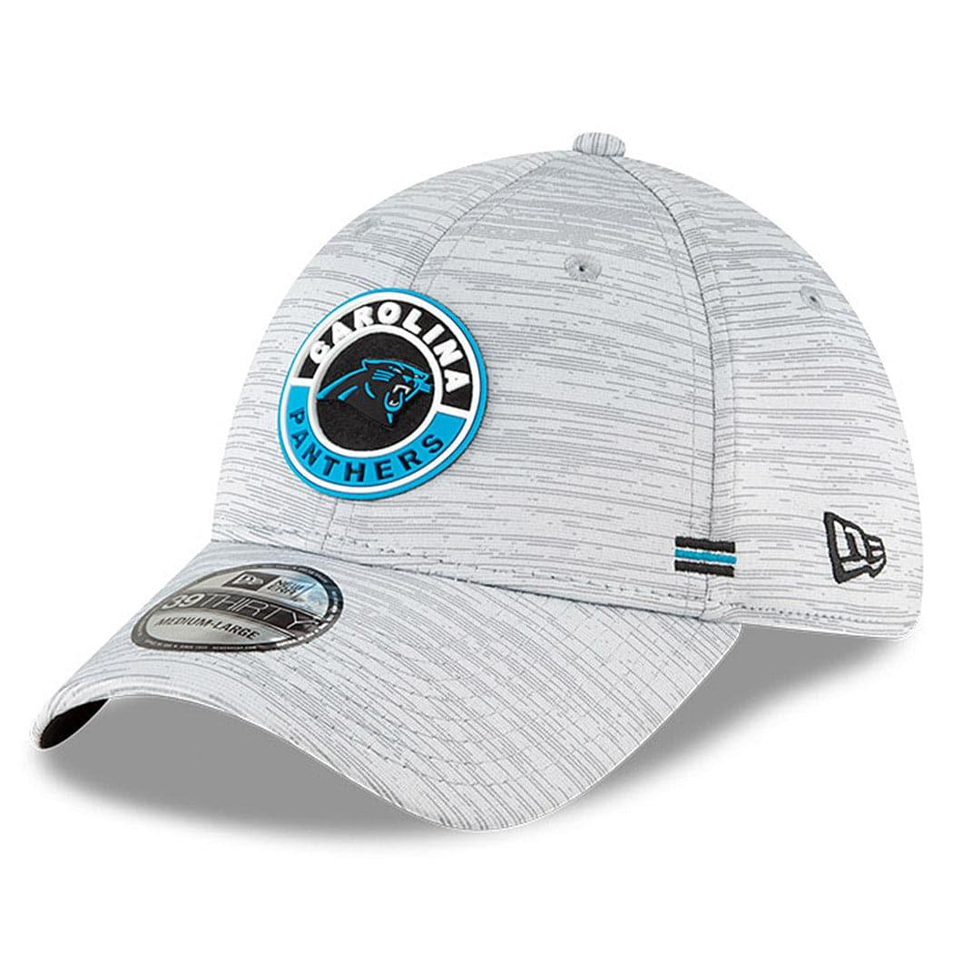 New Era Caps Carolina Panthers New Era NFL 2020 Sideline 39THIRTY Flex Fit Curve Hat - Grey