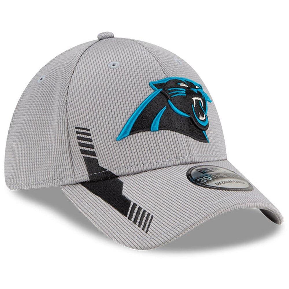 New Era Caps Carolina Panthers New Era NFL 2021 Sideline Home 39THIRTY Flex Fit Hat - Grey