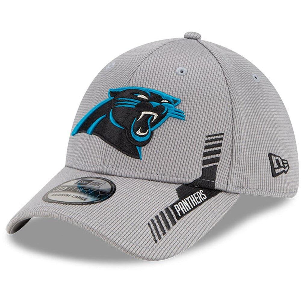 New Era Caps Carolina Panthers New Era NFL 2021 Sideline Home 39THIRTY Flex Fit Hat - Grey