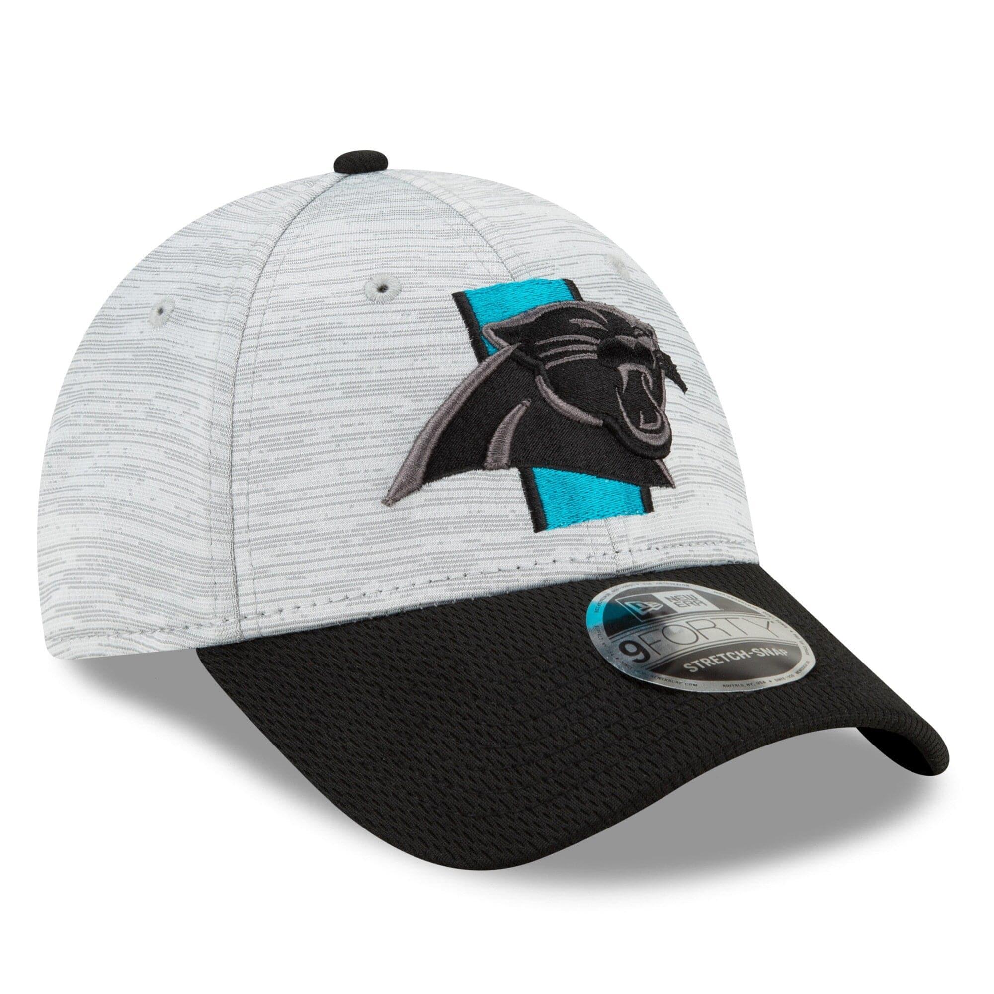 New Era Caps Carolina Panthers New Era NFL 2021 Training Camp 9FORTY Curve Stretch Snapback Hat - Grey