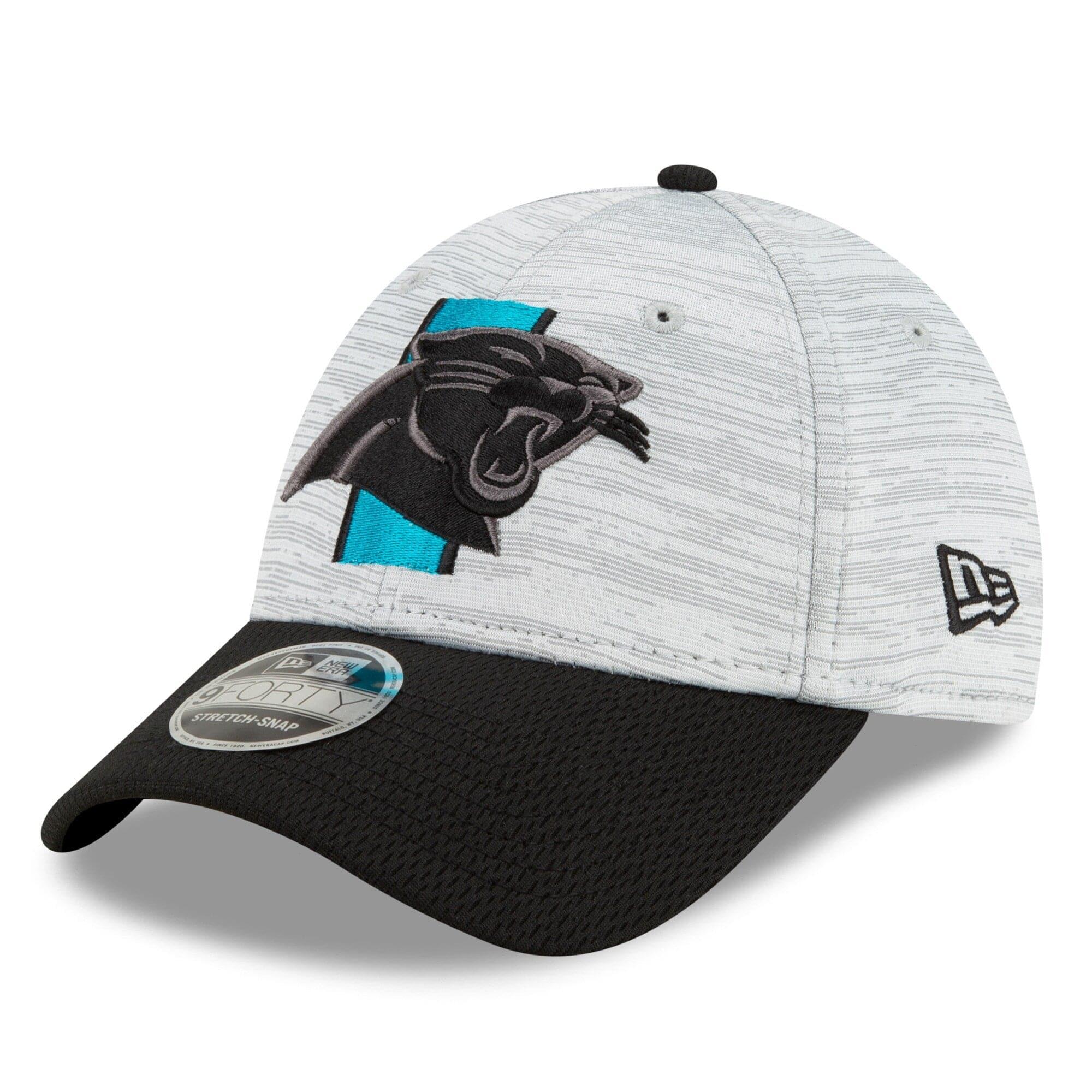 New Era Caps Carolina Panthers New Era NFL 2021 Training Camp 9FORTY Curve Stretch Snapback Hat - Grey