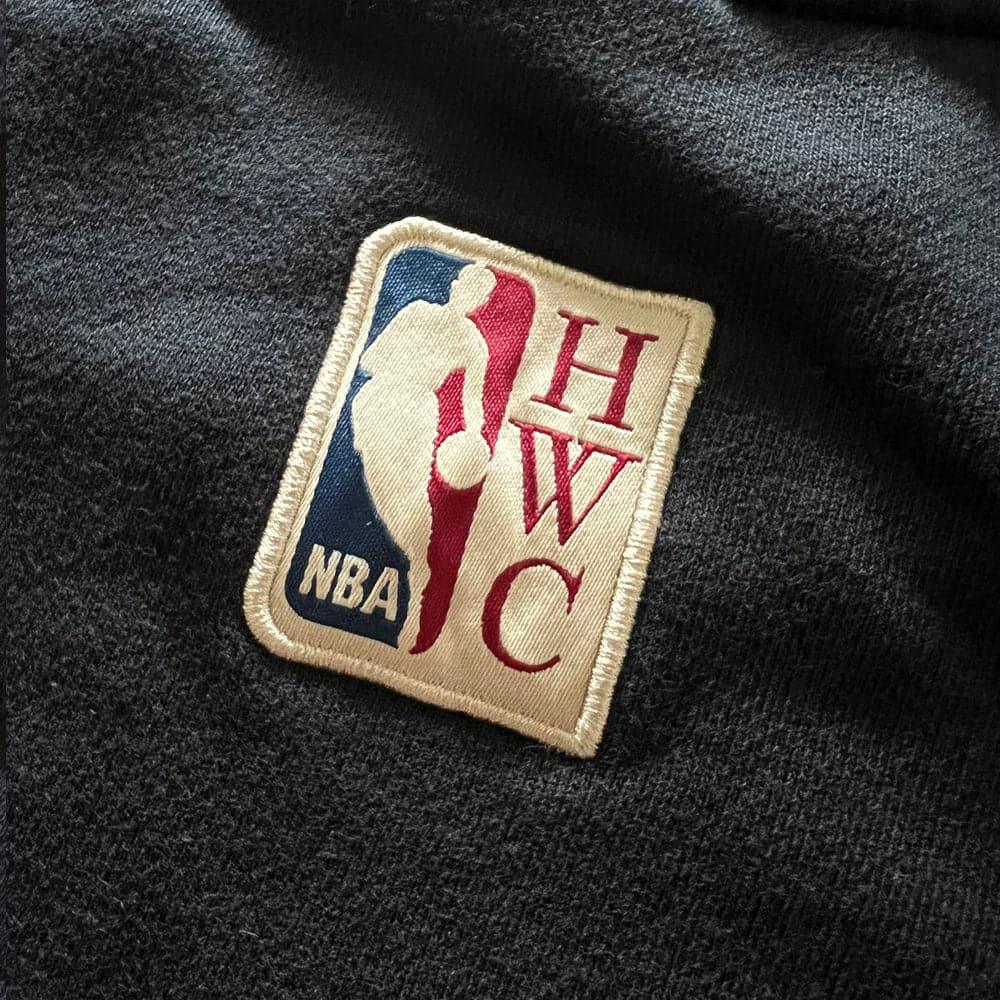 Mitchell And Ness Jumpers Charlotte Hornets Mitchell & Ness NBA Arch Net Vintage Crew Jumper - Faded Black