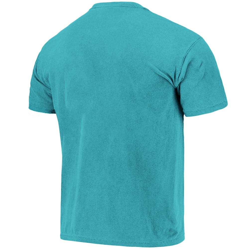 Mitchell And Ness T-Shirts Charlotte Hornets Mitchell & Ness NBA Brush Off Vintage T-Shirt - Faded Teal
