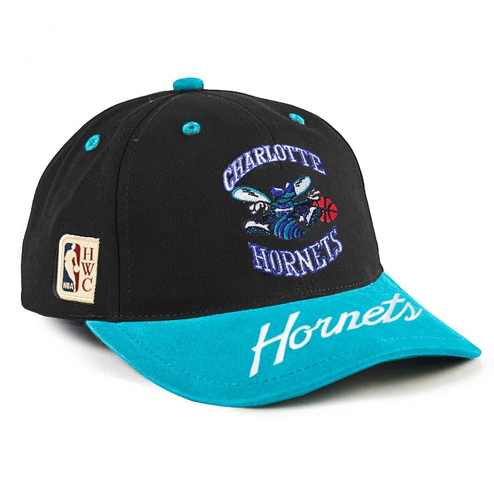 Mitchell And Ness Caps Charlotte Hornets Mitchell & Ness NBA Double Up Deadstock Snapback Hat - Black