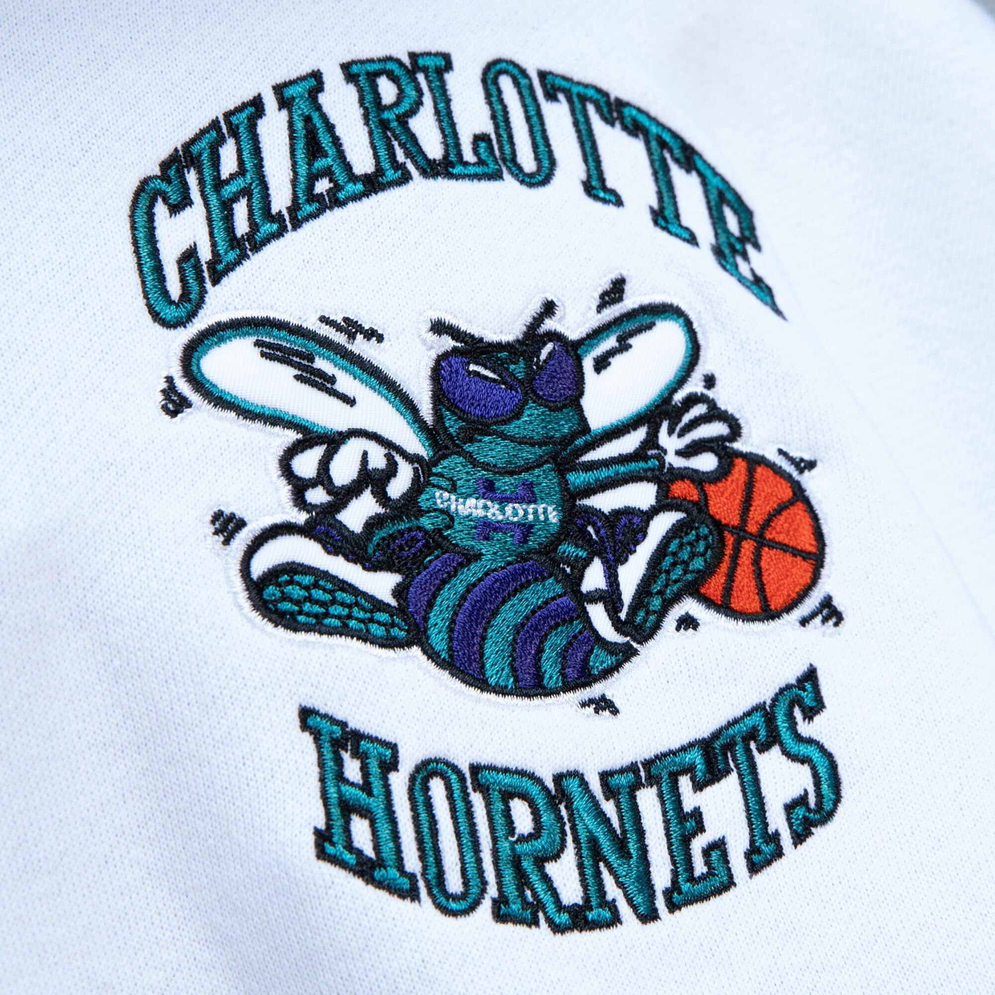 Mitchell And Ness Jumpers Charlotte Hornets Mitchell & Ness NBA Fusion Fleece 2.0 Hoodie Jumper - Teal