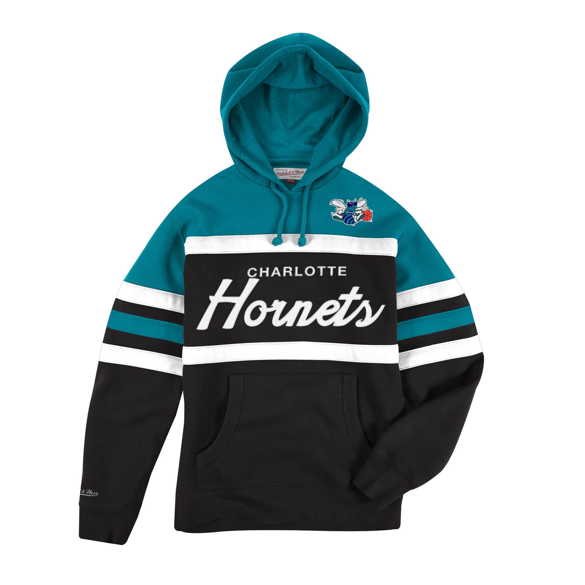 Mitchell And Ness Jumpers Charlotte Hornets Mitchell & Ness NBA Head Coach Hoodie Jumper - Teal
