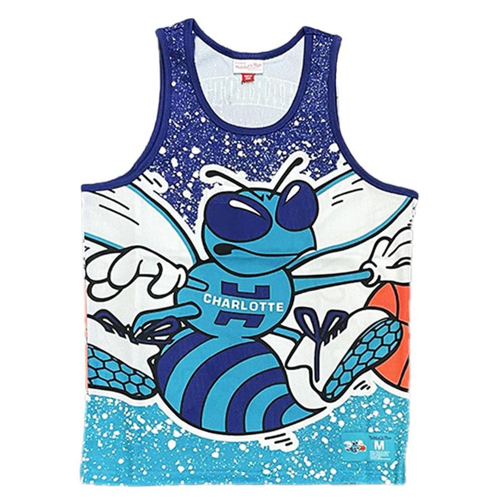 Mitchell And Ness T-Shirts Charlotte Hornets Mitchell & Ness NBA Jumbotron Subliminated Tank Top