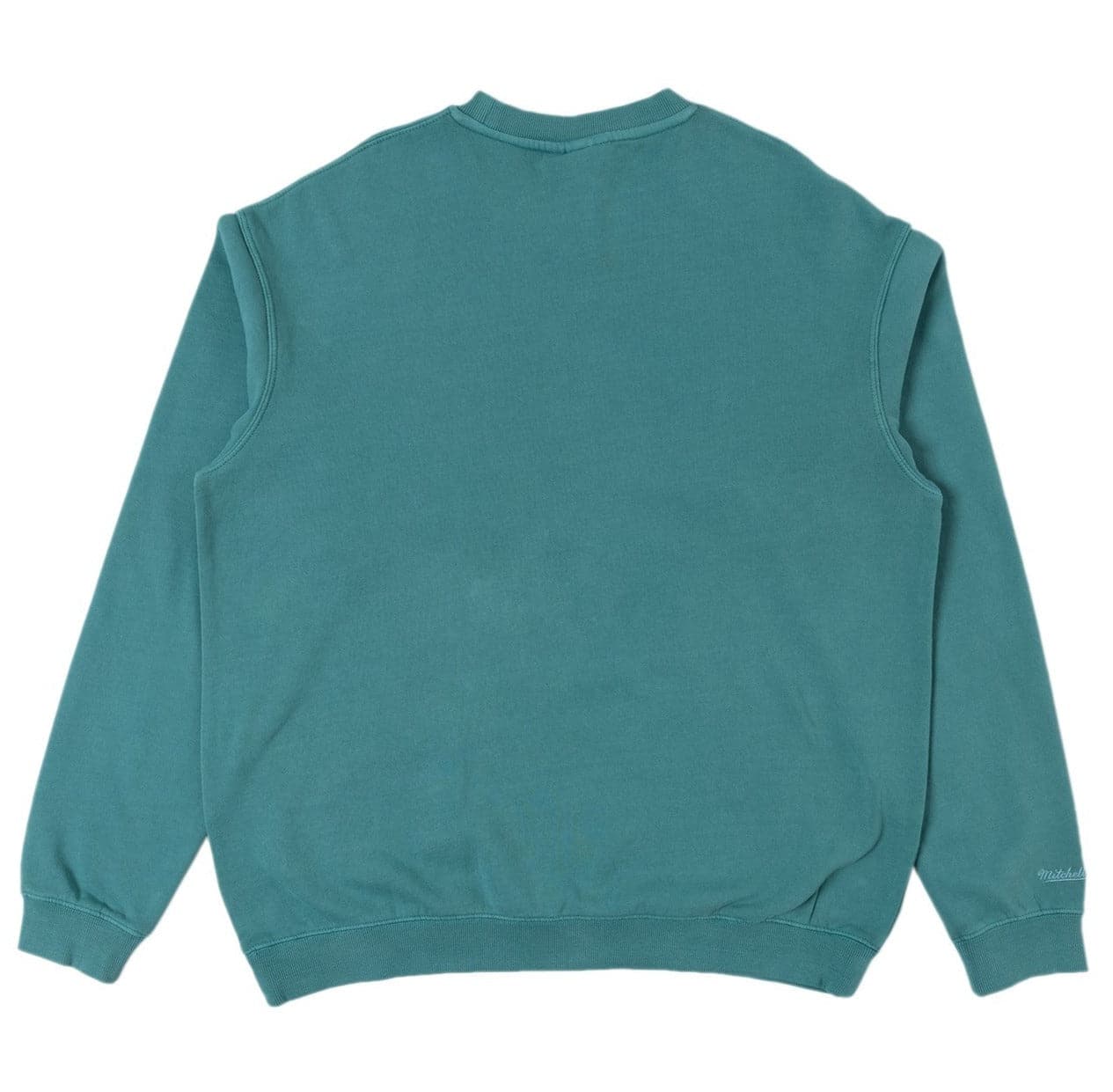 Mitchell And Ness Jumpers Charlotte Hornets Mitchell & Ness NBA Stadium Logo Vintage Crew Jumper - Faded Aqua