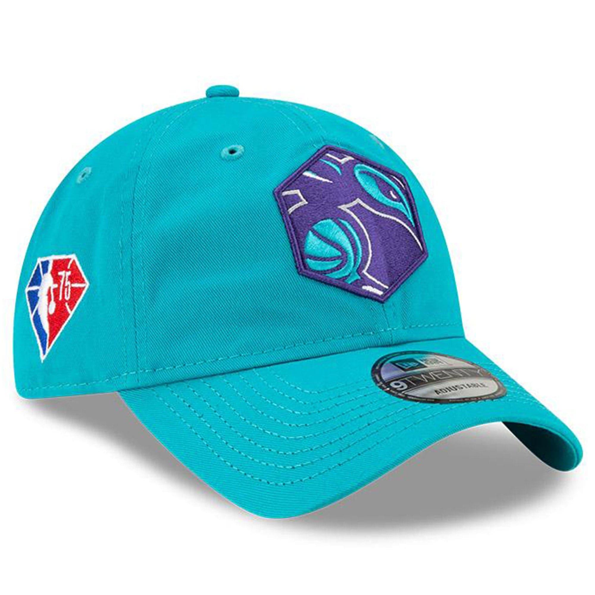 New Era Caps Charlotte Hornets New Era NBA 2021 Draft 9TWENTY Strapback Hat - Teal