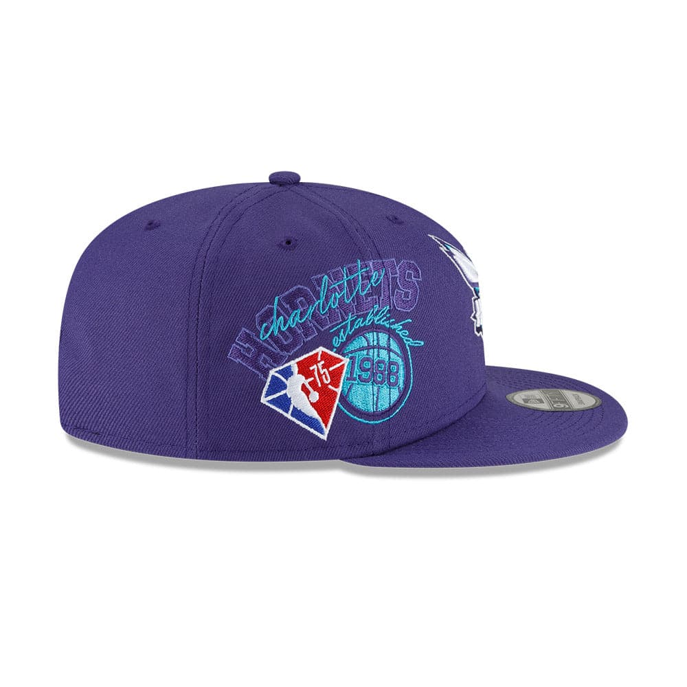 New Era Caps Charlotte Hornets New Era NBA 21-22 Back Half 9FIFTY Snapback Hat - Purple