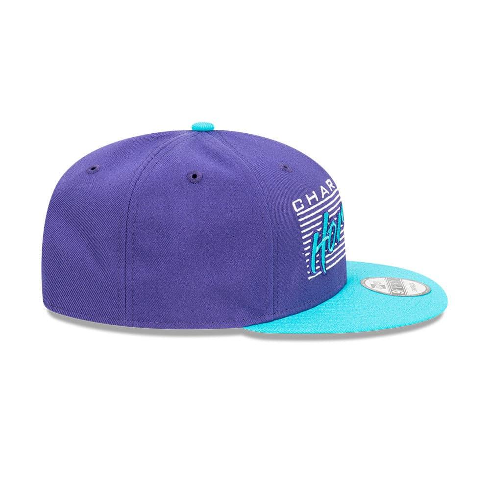New Era Caps Charlotte Hornets New Era NBA Retro Script 9FIFTY Snapback Hat - Purple