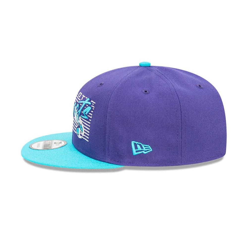 New Era Caps Charlotte Hornets New Era NBA Retro Script 9FIFTY Snapback Hat - Purple