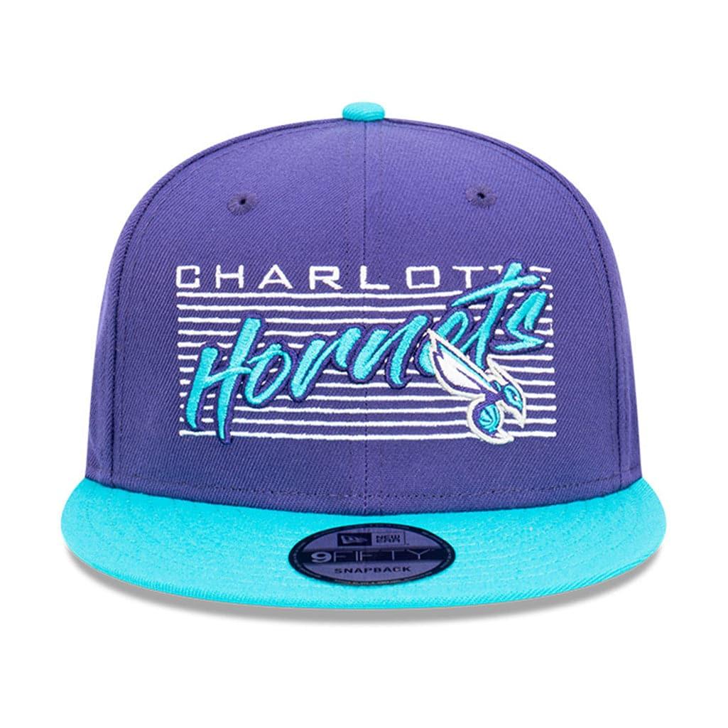 New Era Caps Charlotte Hornets New Era NBA Retro Script 9FIFTY Snapback Hat - Purple