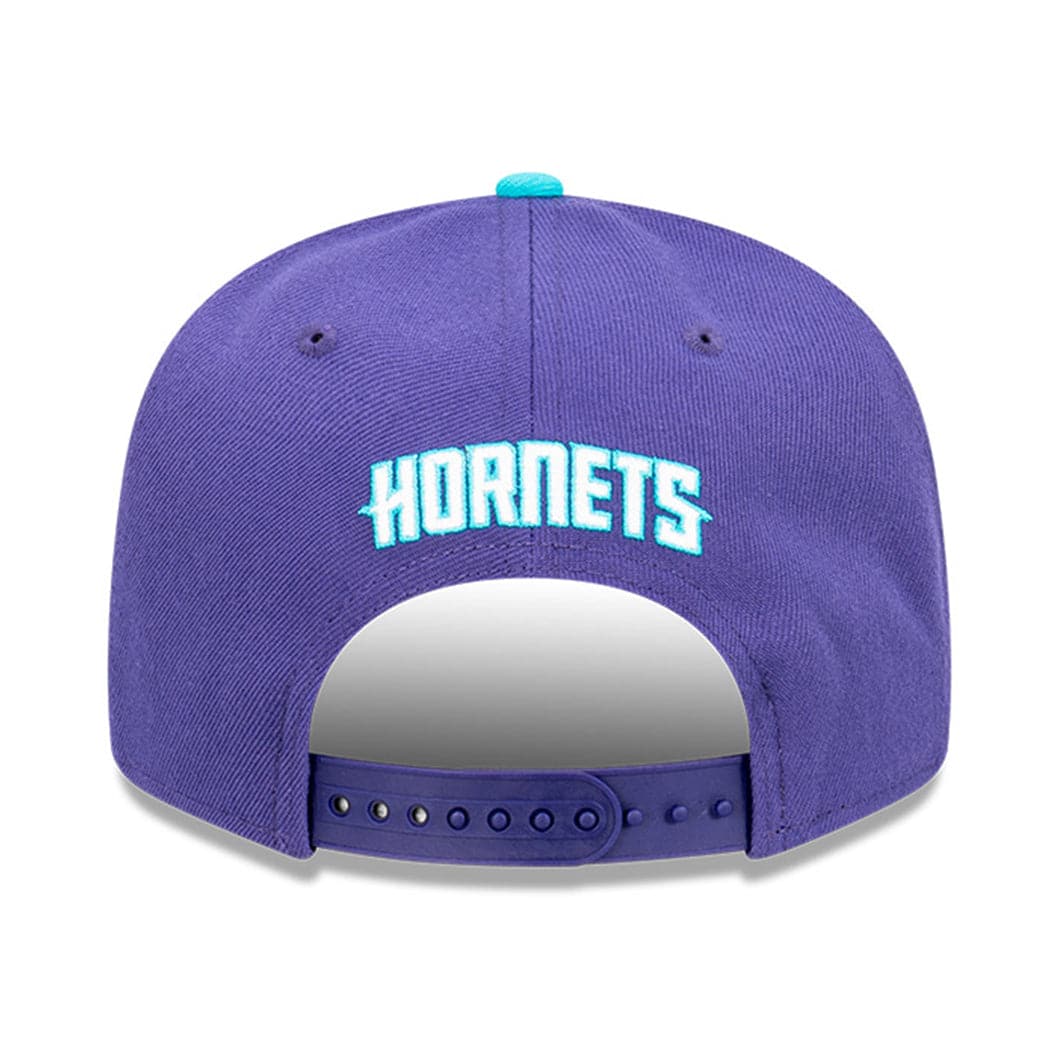 New Era Caps Charlotte Hornets New Era NBA Retro Script 9FIFTY Snapback Hat - Purple