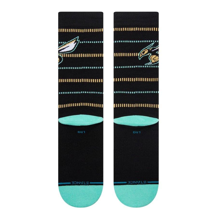 Stance Socks Large (9-12 US) Charlotte Hornets Stance NBA 22-23 City Edition Crew Socks - Black