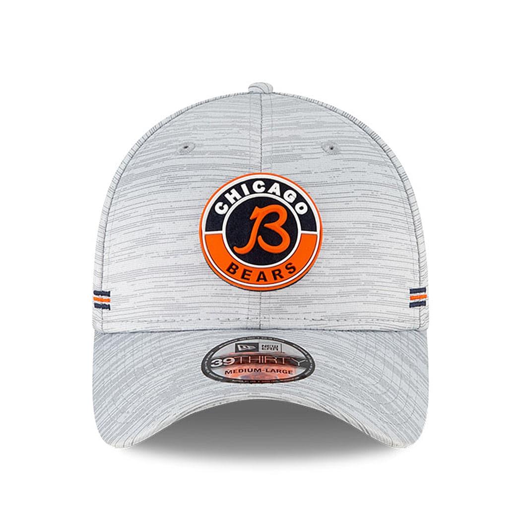 New Era Caps Chicago Bears Alternate New Era NFL 2020 Sideline 39THIRTY Flex Fit Curve Hat - Grey