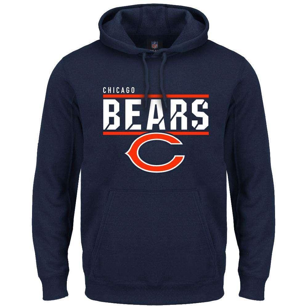 Majestic Athletic Jumpers Chicago Bears Majestic NFL Flex Team Hoodie Jumper - Navy