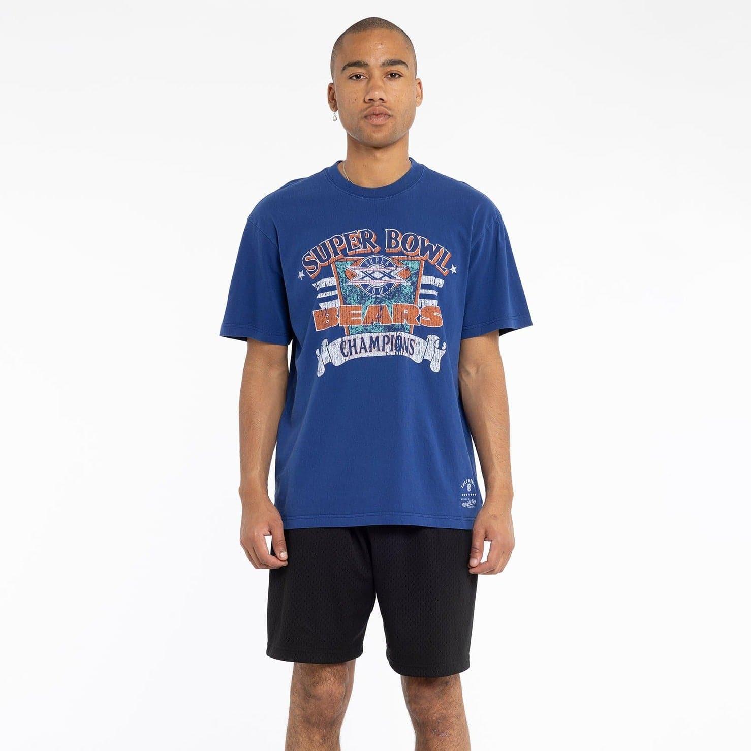 Mitchell And Ness T-Shirts Chicago Bears Mitchell & Ness NFL SB XX Champs Vintage T-Shirt - Navy