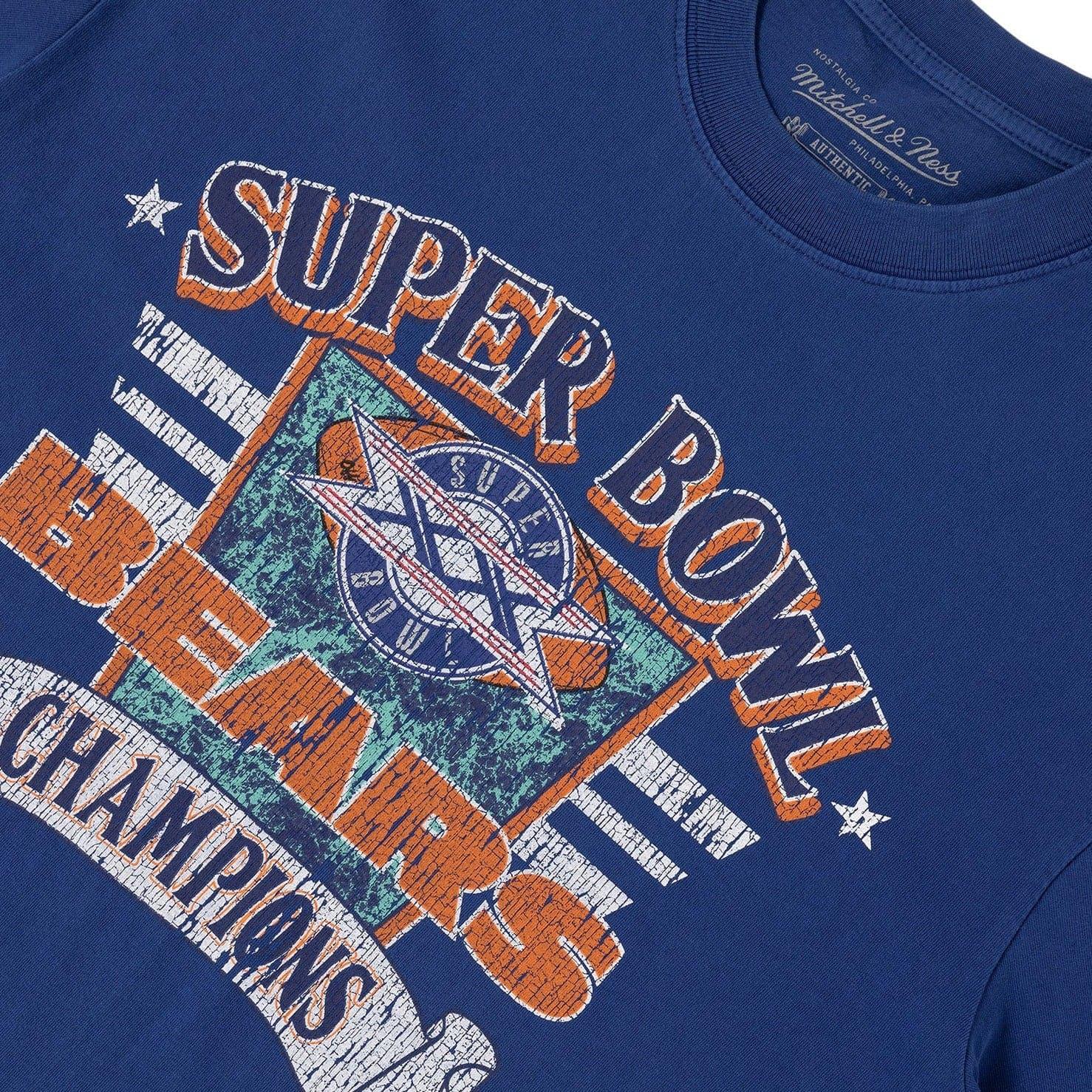 Mitchell And Ness T-Shirts Chicago Bears Mitchell & Ness NFL SB XX Champs Vintage T-Shirt - Navy