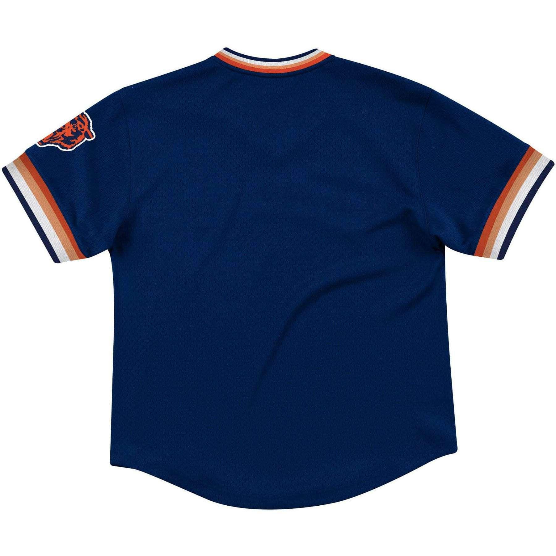 Mitchell And Ness T-Shirts Chicago Bears Mitchell & Ness NFL Special Script Mesh V-Neck - Navy