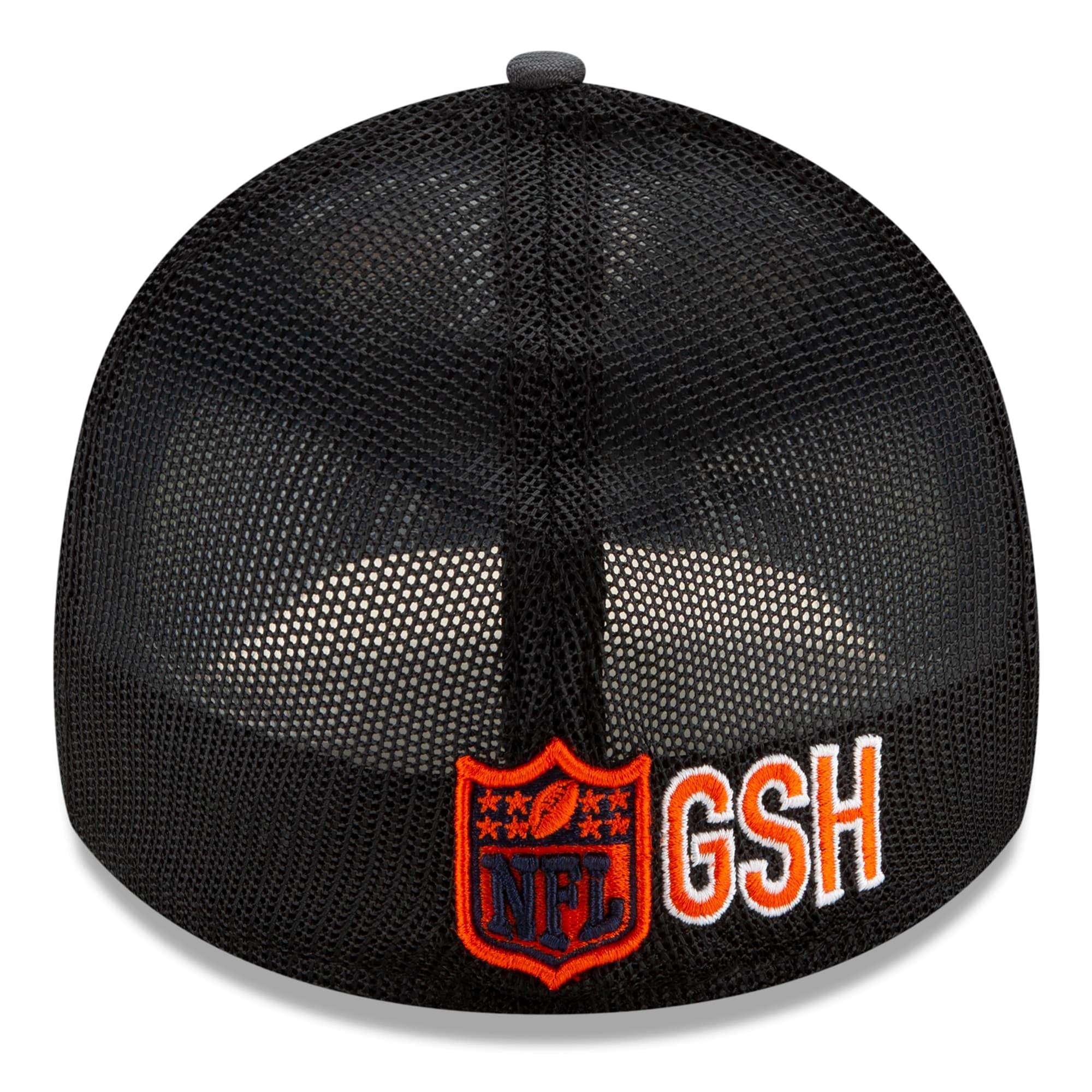New Era Caps Chicago Bears New Era 2021 NFL Draft 39THIRTY Flex Fit Curve Hat - Graphite