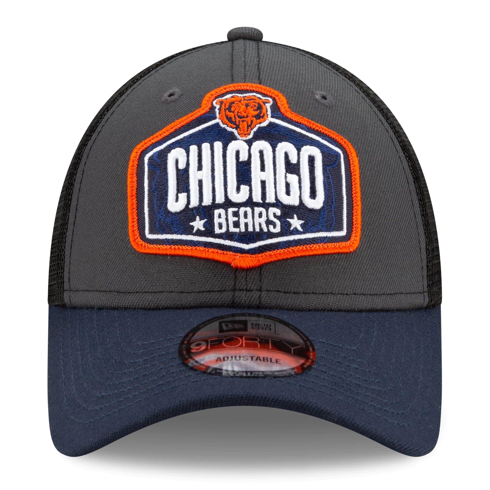New Era Caps Chicago Bears New Era 2021 NFL Draft 9FORTY Snapback Curve Hat - Graphite