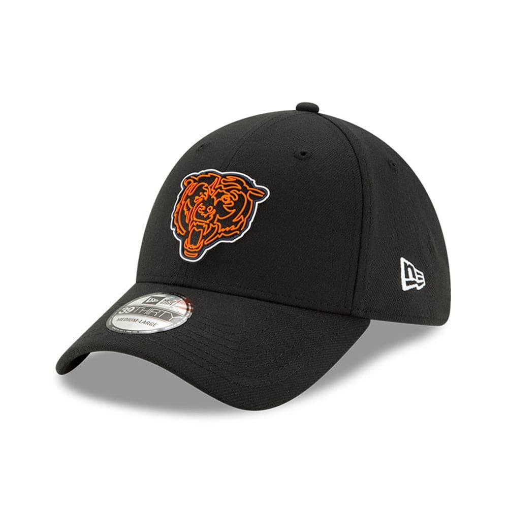 New Era Caps Chicago Bears New Era NFL 2020 Draft 39THIRTY Flex Fit Curve Hat - Black