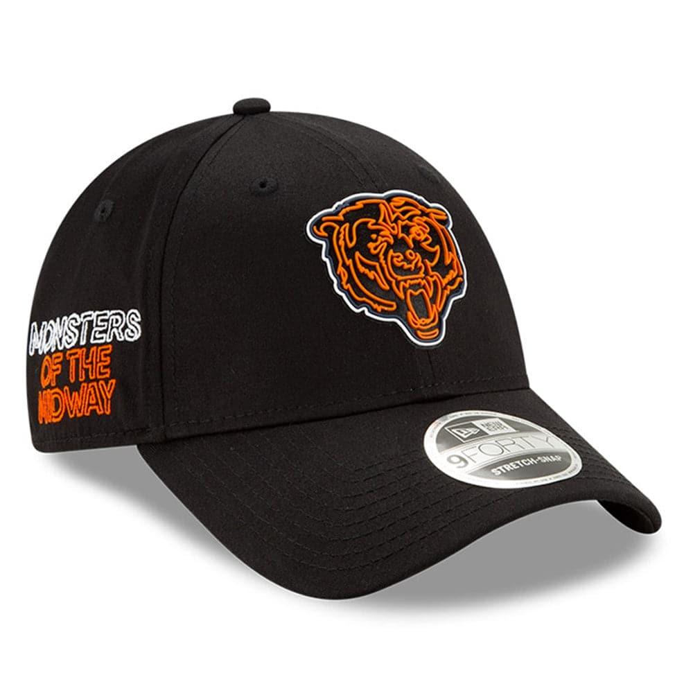New Era Caps Chicago Bears New Era NFL 2020 Draft 9FORTY Stretch Snapback Curve Hat - Black