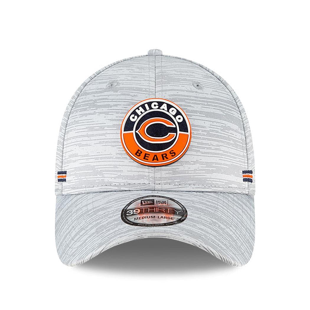 New Era Caps Chicago Bears New Era NFL 2020 Sideline 39THIRTY Flex Fit Curve Hat - Grey