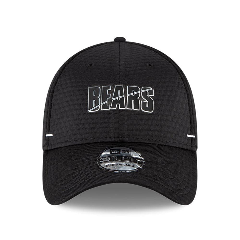 New Era Caps Chicago Bears New Era NFL 2020 Summer Sideline 39THIRTY Flex Fit Curve Hat - Black