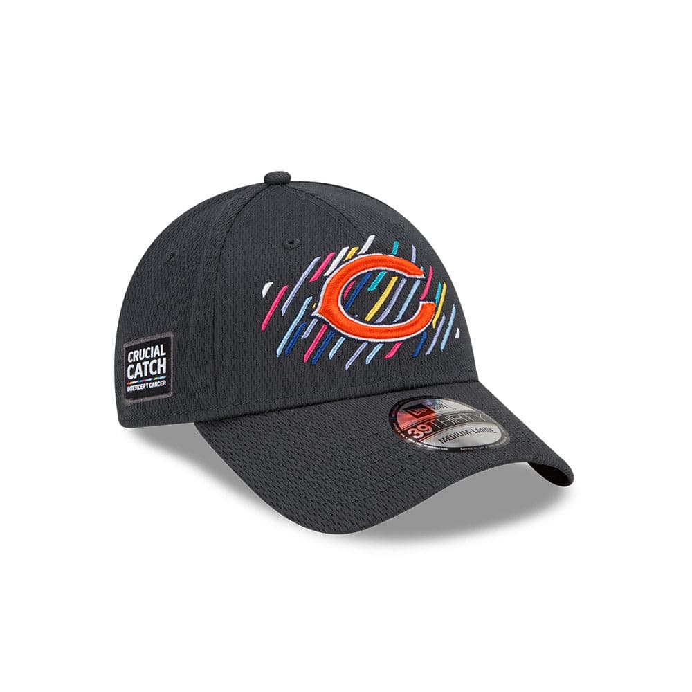 New Era Caps Chicago Bears New Era NFL 2021 Crucial Catch 39THIRTY Flex Fit Hat - Steel