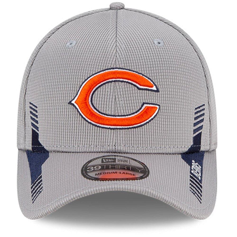 New Era Caps Chicago Bears New Era NFL 2021 Sideline Home 39THIRTY Flex Fit Hat - Grey