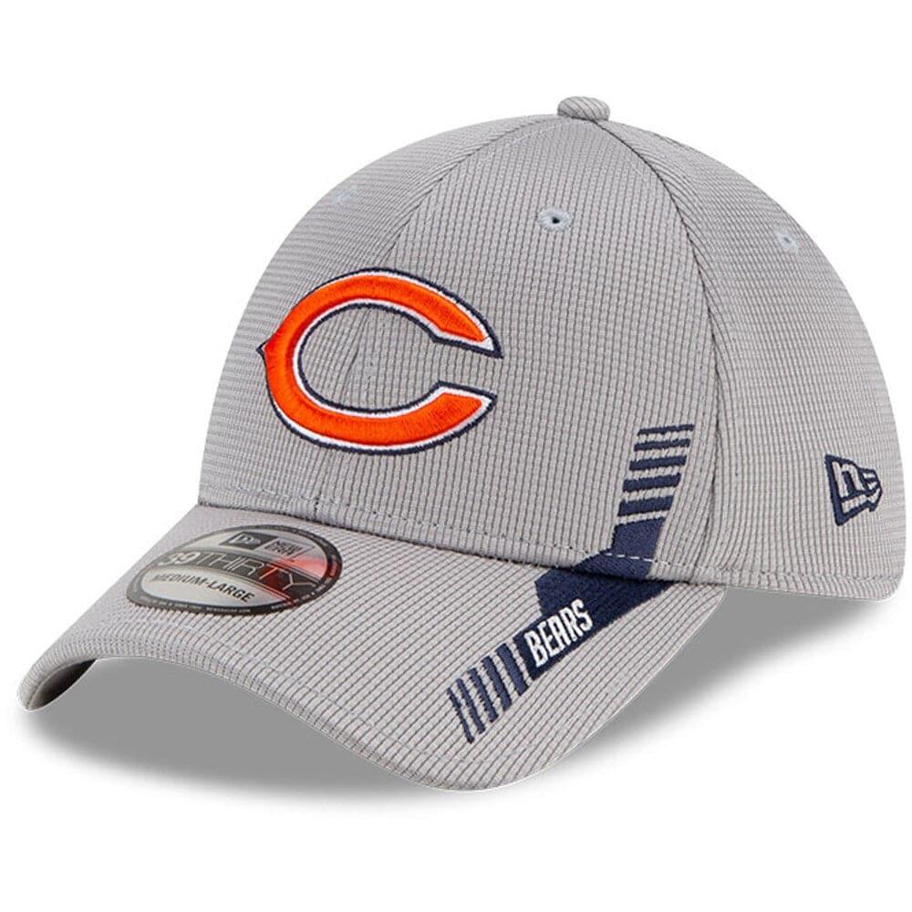 New Era Caps Chicago Bears New Era NFL 2021 Sideline Home 39THIRTY Flex Fit Hat - Grey