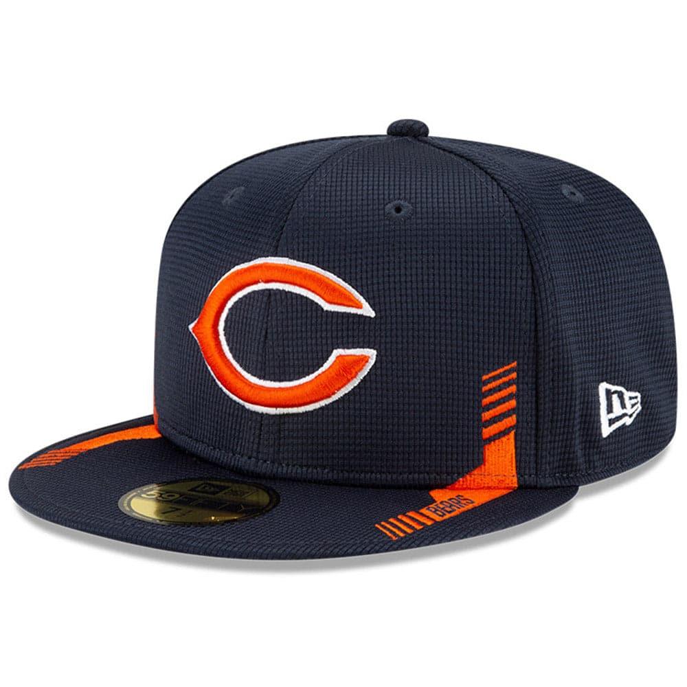 New Era Caps Chicago Bears New Era NFL 2021 Sideline Home 59FIFTY Fitted Hat - Navy