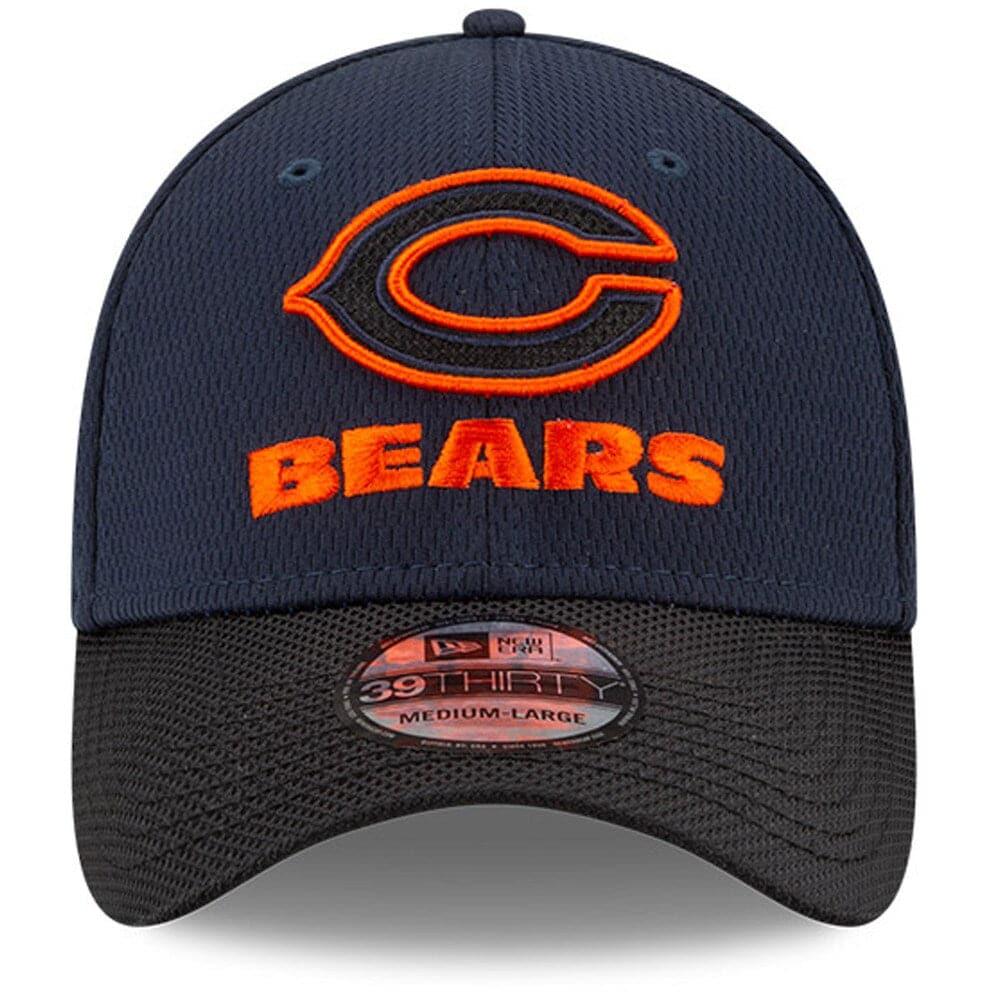 New Era Caps Chicago Bears New Era NFL 2021 Sideline Road 39THIRTY Flex Fit Hat - Navy