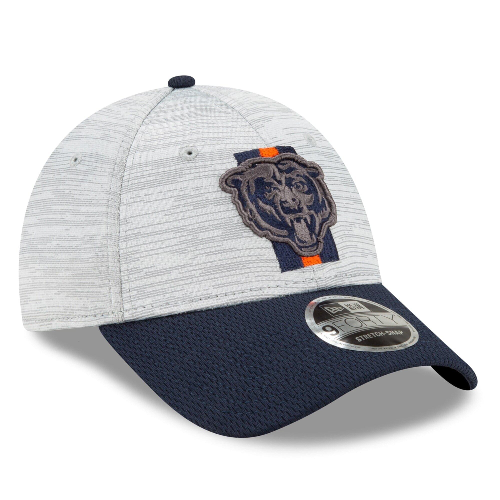 New Era Caps Chicago Bears New Era NFL 2021 Training Camp 9FORTY Curve Stretch Snapback Hat - Grey